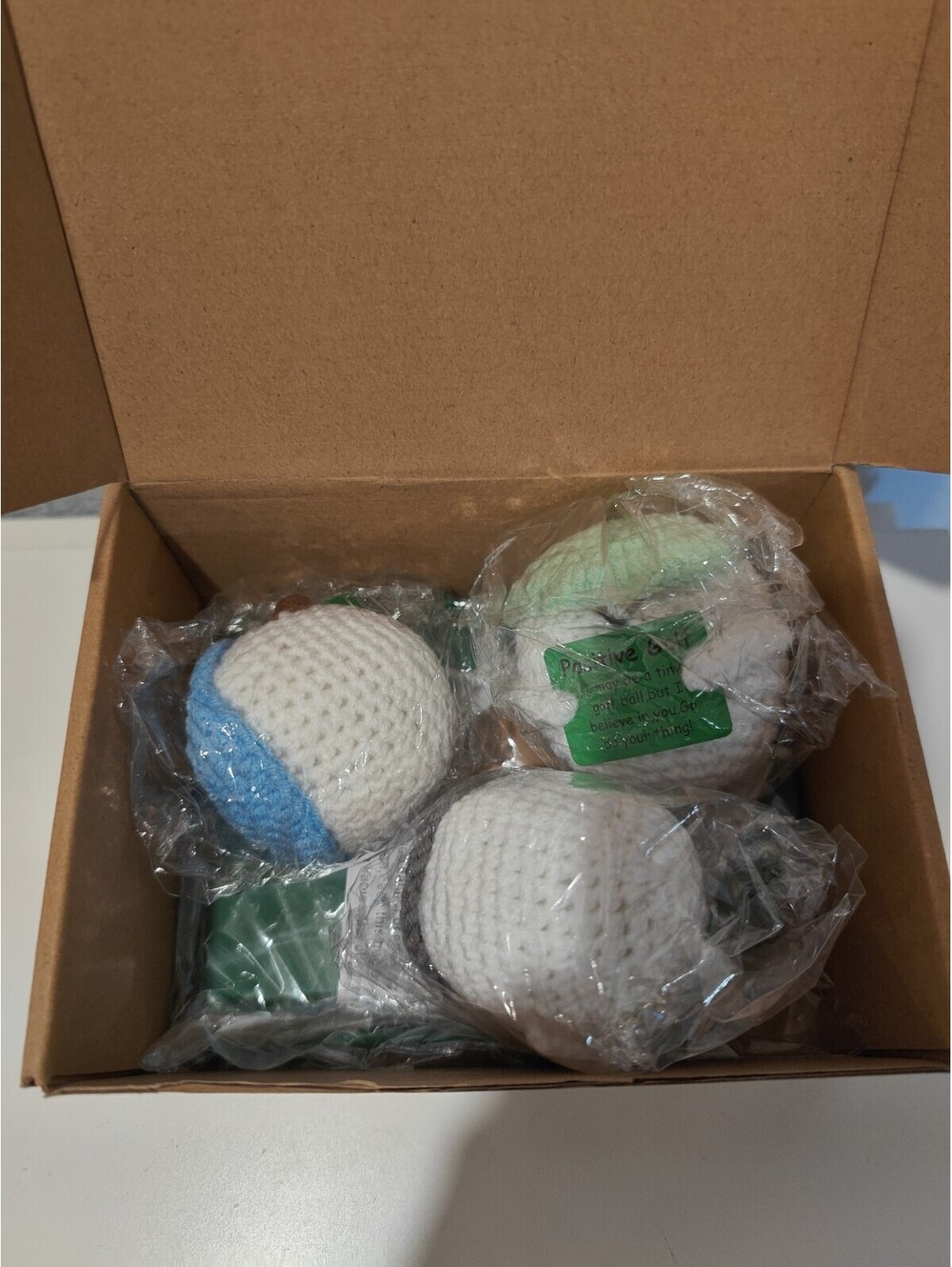 Positive Golf Ball Retriever with Crocheted Golf Balls Set